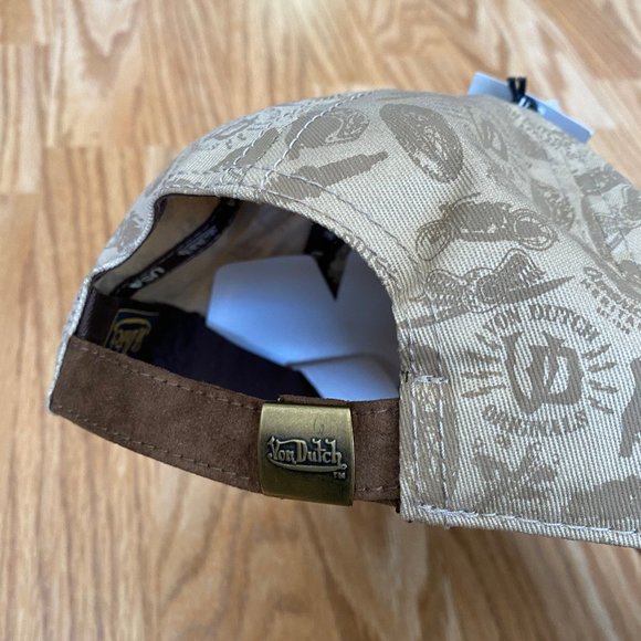 VON DUTCH TAN PANEL BASEBALL CAP HAT OS never even got to wear it - Picture 8 of 9